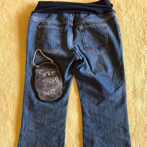 Old Navy Maternity Front Low-Panel and fold over jeans - Small - Picture 4 of 5